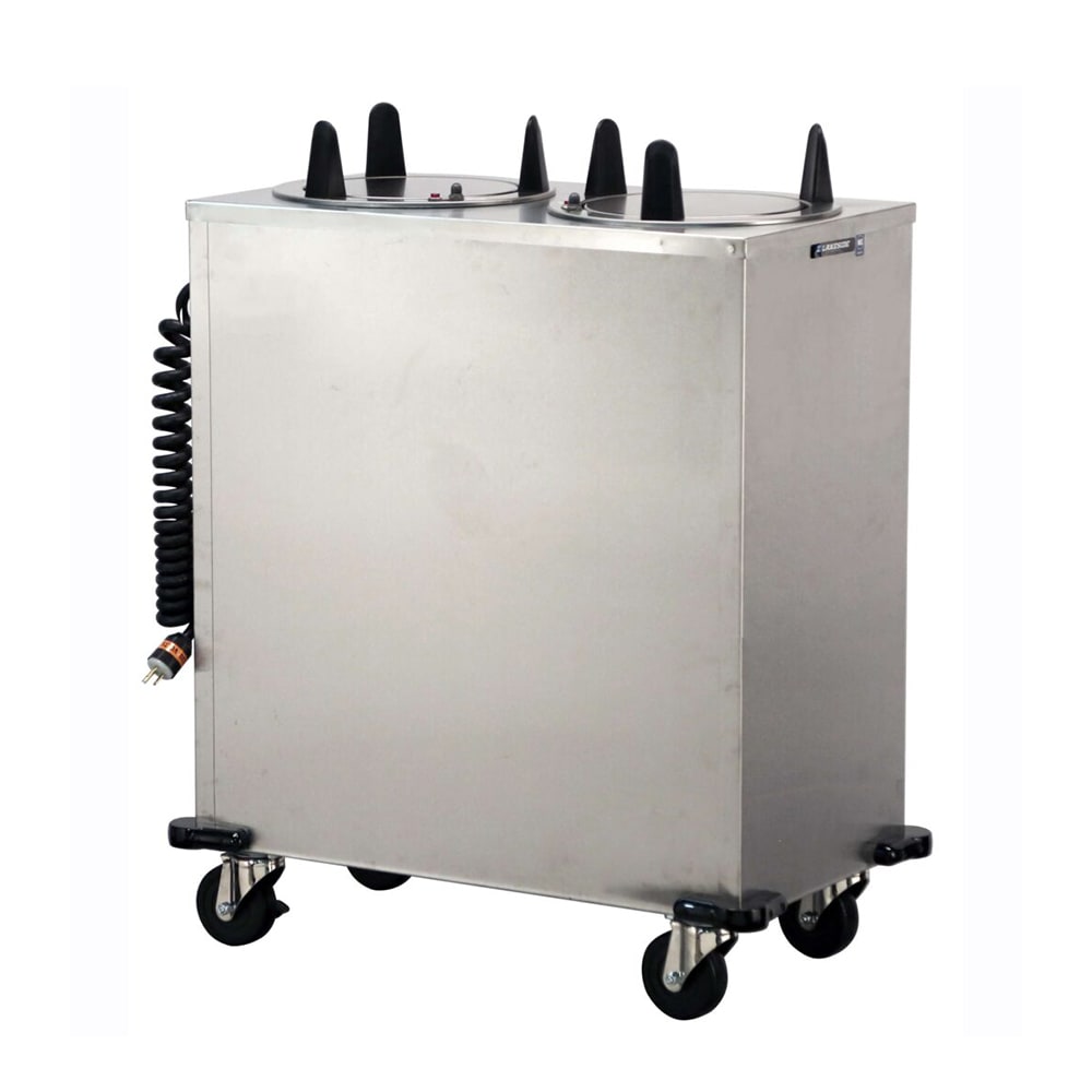 Lakeside 6210 32" Heated Mobile Dish Dispenser w/ (2) Columns - Stainless, 120v