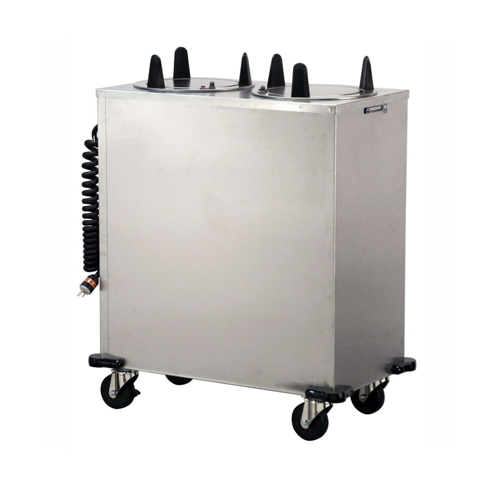 Lakeside 6210 32" Heated Mobile Dish Dispenser w/ (2) Columns - Stainless, 240v/1ph