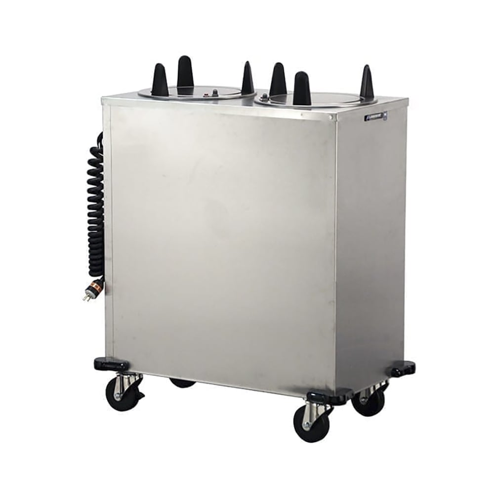 Lakeside 6211 36 1/2" Heated Mobile Dish Dispenser w/ (2) Columns - Stainless, 220v/1ph