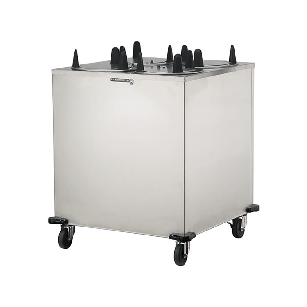 Lakeside 6406 32" Heated Mobile Dish Dispenser w/ (4) Columns - Stainless, 120v