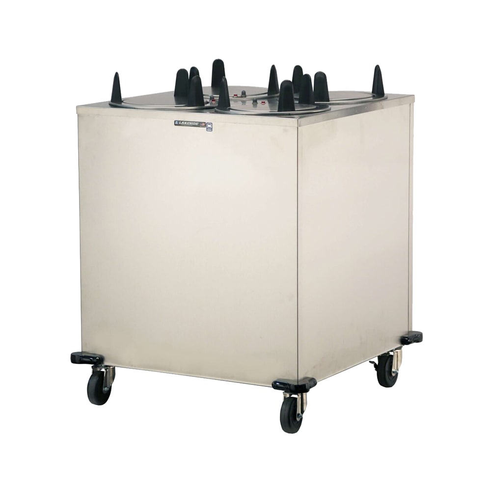 Lakeside 6409 32" Heated Mobile Dish Dispenser w/ (4) Columns - Stainless, 120v