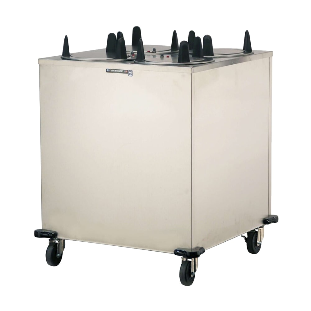 Lakeside 6409 32" Heated Mobile Dish Dispenser w/ (4) Columns - Stainless, 208v/1ph