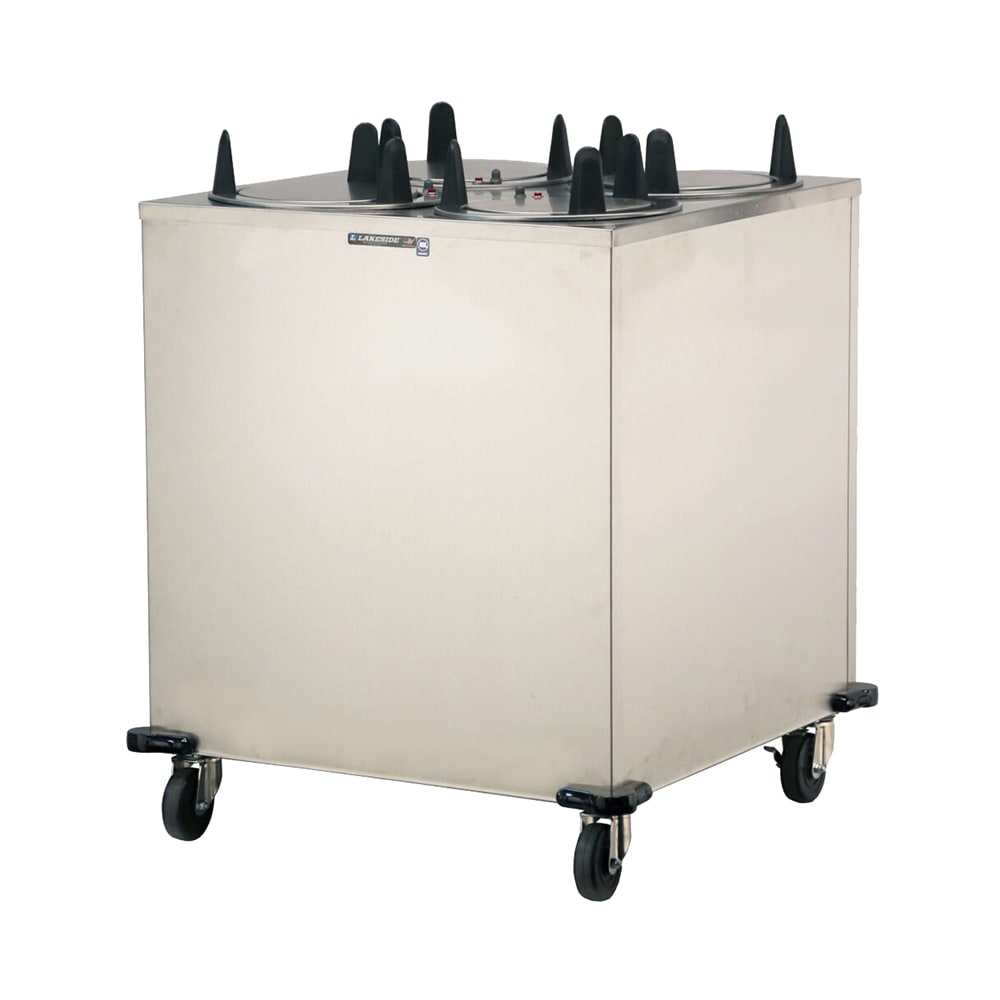 Lakeside 6409 32" Heated Mobile Dish Dispenser w/ (4) Columns - Stainless, 220v/1ph