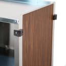 Lakeside 644 39 1/4"L Metal Bus Cart w/ (3) Levels, Shelves, Walnut thumbnail 3