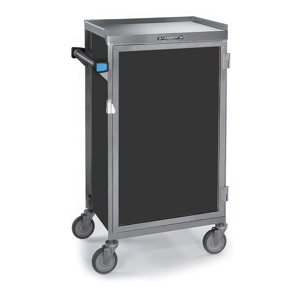 Lakeside 654 BLK 6 Tray Ambient Meal Delivery Cart