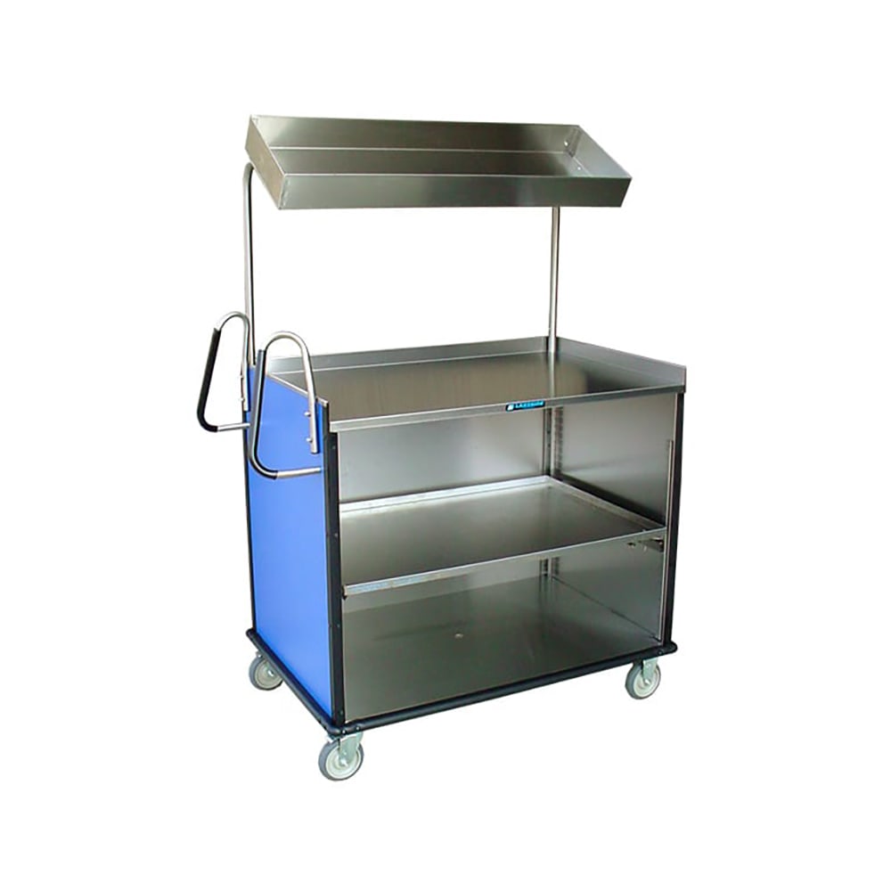Lakeside 660 Food Cart w/ Overshelf, 49"L x 28 1/4"W x 72 1/4"H, Green