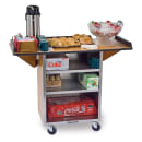 Lakeside 672 33 1/8" Stainless Beverage Service Cart, 21"D x 38 5/16"H, Wood thumbnail 2