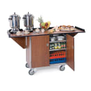 Lakeside 675 44 5/16" Stainless Beverage Service Cart, 24"D x 38 47/50"H - Victorian Cherry thumbnail 10