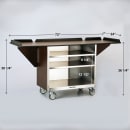 Lakeside 675 44 5/16" Stainless Beverage Service Cart, 24"D x 38 47/50"H - Victorian Cherry thumbnail 2