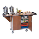 Lakeside 675 44 5/16" Stainless Beverage Service Cart, 24"D x 38 47/50"H - Victorian Cherry thumbnail 3