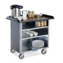 Lakeside 678 40 3/4" Stainless Beverage Service Cart, 24"D x 38 5/16"H - Mahogany thumbnail 2