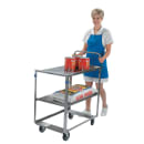Lakeside 6820 2 Level Stainless Utility Cart w/ 500 lb Capacity, Raised Ledges thumbnail 2