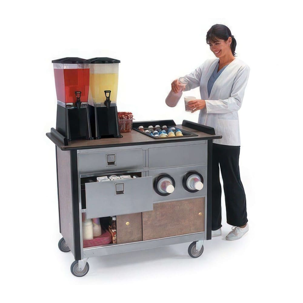 Lakeside 690-10 RED Food Cart w/ Drawers, 44 1/2"L x 24 1/2"W x 37 3/4"H, Red