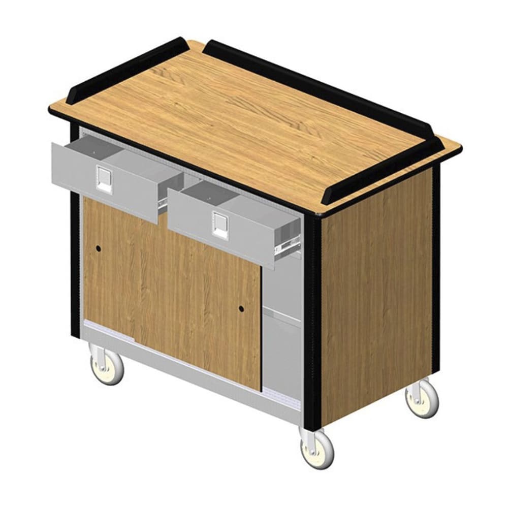 Lakeside 690-20 BEGSU Food Cart w/ Drawers, 44 1/2"L x 24 1/2"W x 37 3/4"H, Beige