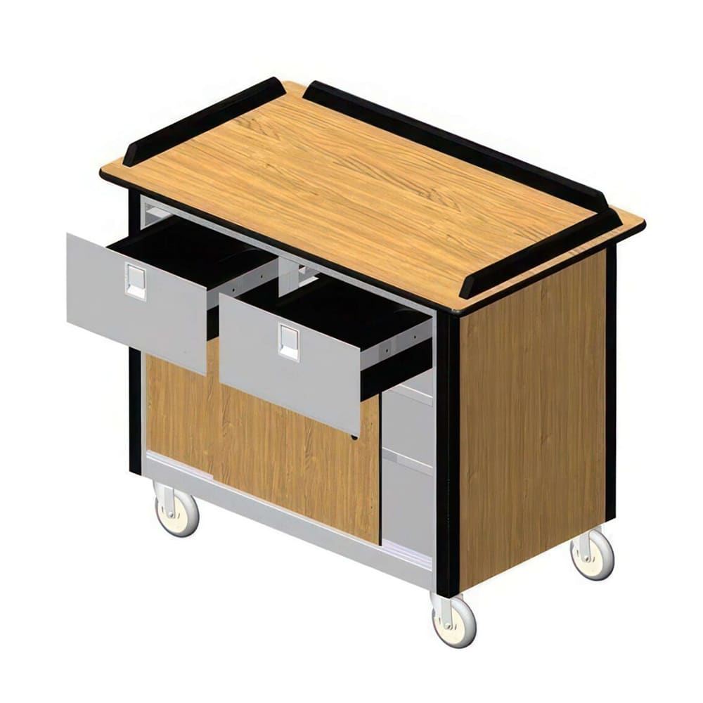 Lakeside 690-40 PUR Food Cart w/ Drawers, 44 1/2"L x 24 1/2"W x 37 3/4"H, Purple