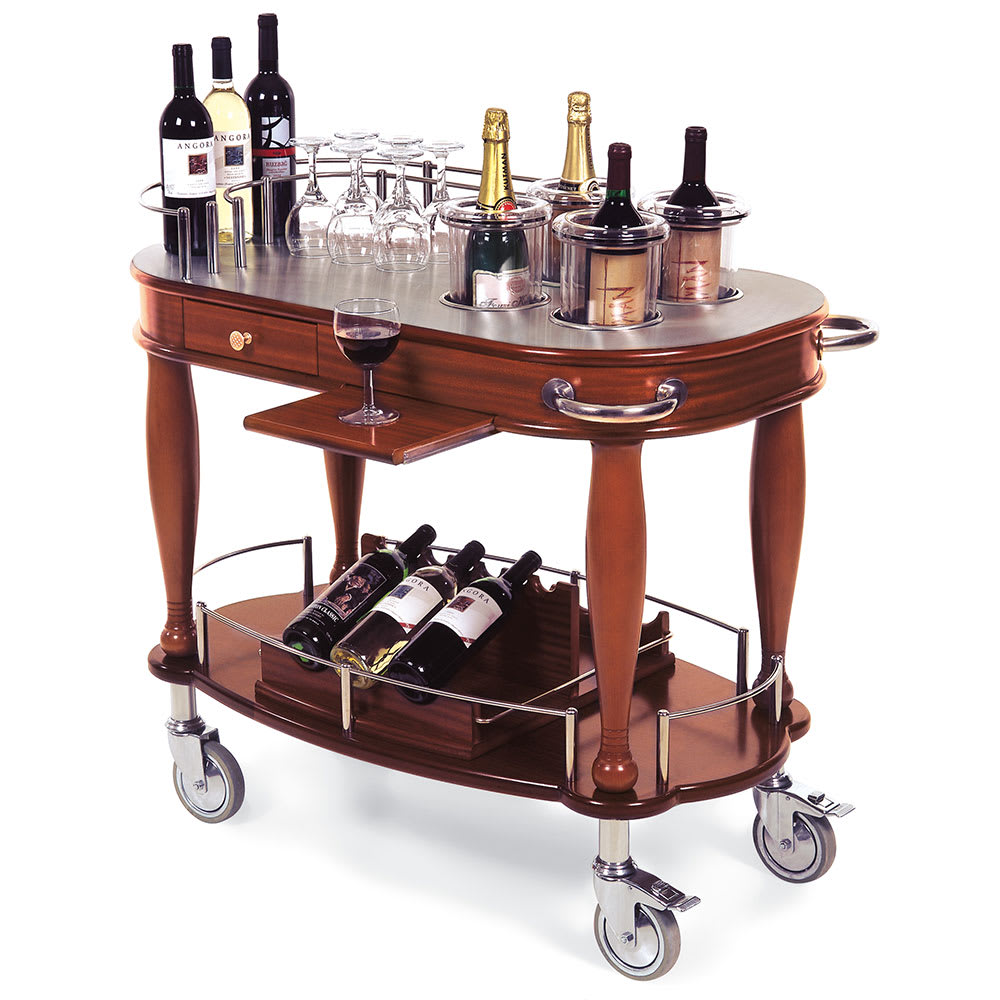 Geneva Oval Dessert Cart w/ Multi-Tiered Design (70038)