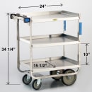 Lakeside 711 3 Level Stainless Utility Cart w/ 700 lb Capacity, Raised Ledges thumbnail 2