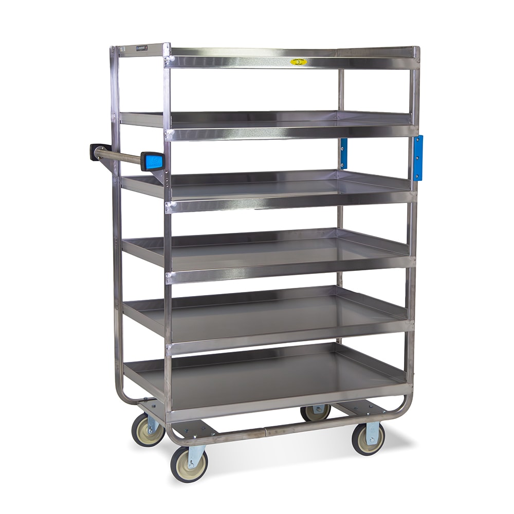 Lakeside 748 6 Level Stainless Utility Cart w/ 700 lb Capacity, Raised Ledges