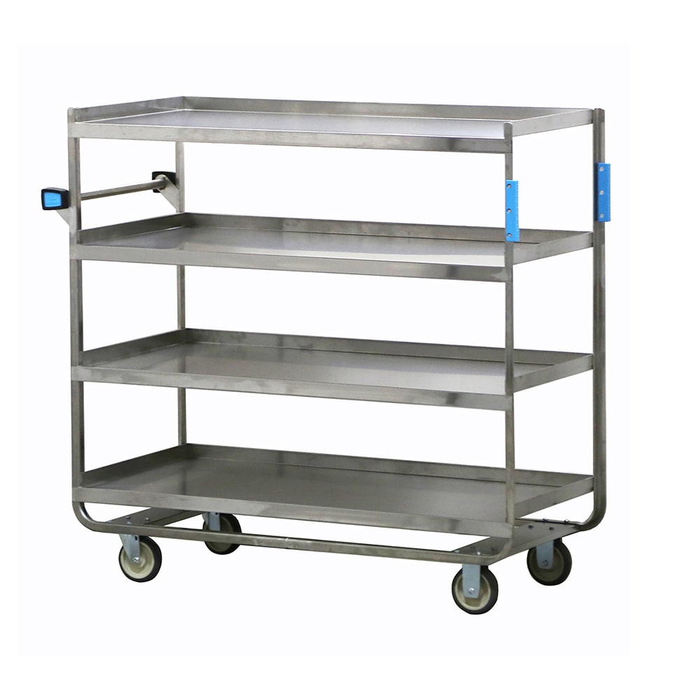Lakeside 761 Queen Mary Cart - 4 Levels, 700 lb. Capacity, Stainless, Raised Edges
