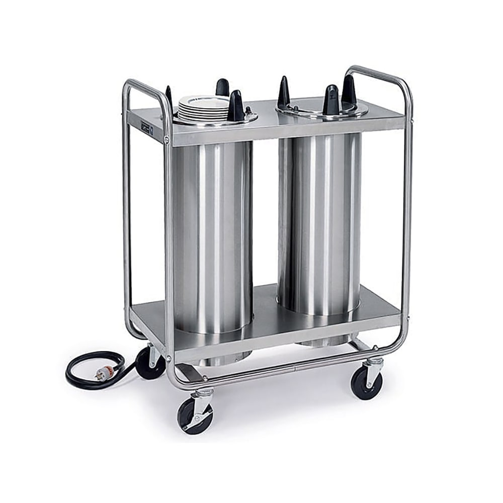 Lakeside 8206 35 1/2" Heated Mobile Dish Dispenser w/ (2) Columns - Stainless, 240v/1ph