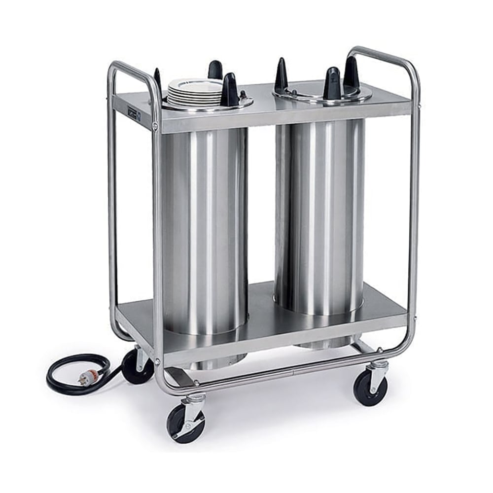 Lakeside 8207 35 1/2" Heated Mobile Dish Dispenser w/ (2) Columns - Stainless, 120v
