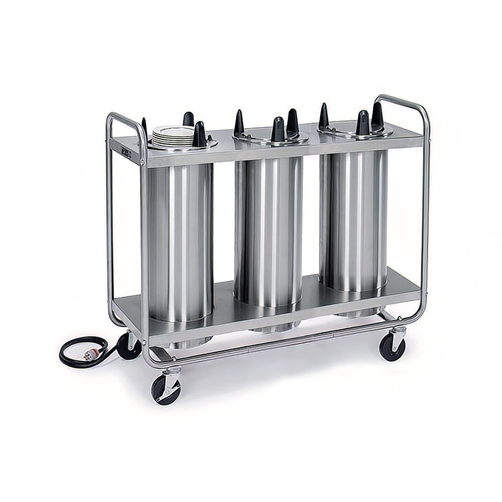 Lakeside 8300 52 1/2" Heated Mobile Dish Dispenser w/ (3) Columns - Stainless, 240v/1ph