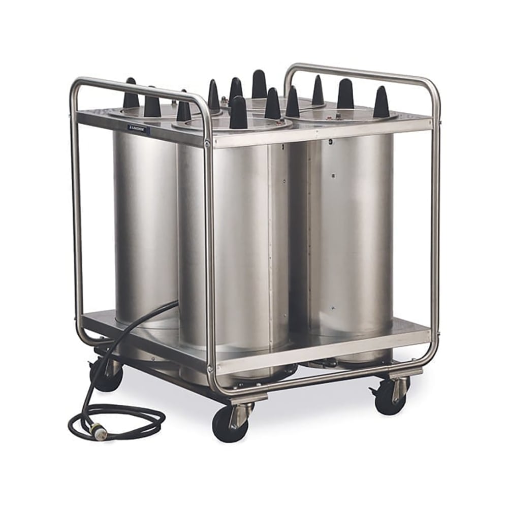Lakeside 8400 31" Heated Mobile Dish Dispenser w/ (4) Columns - Stainless, 120v