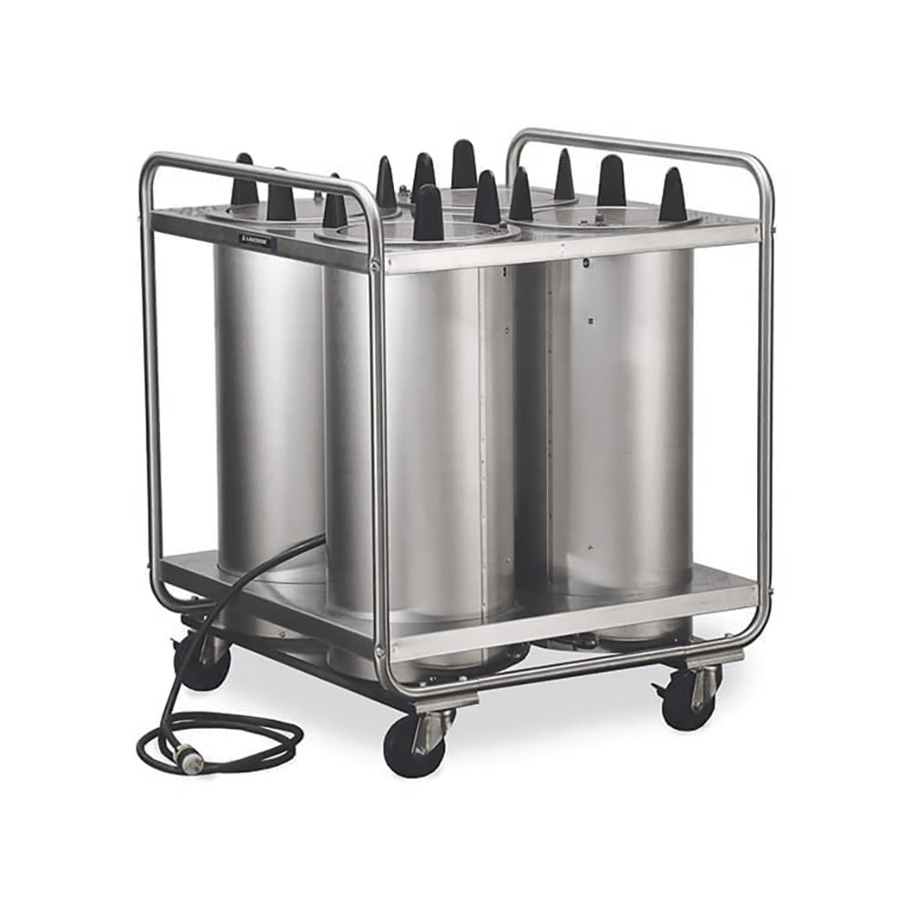 Lakeside 8405 31" Heated Mobile Dish Dispenser w/ (4) Columns - Stainless, 120v
