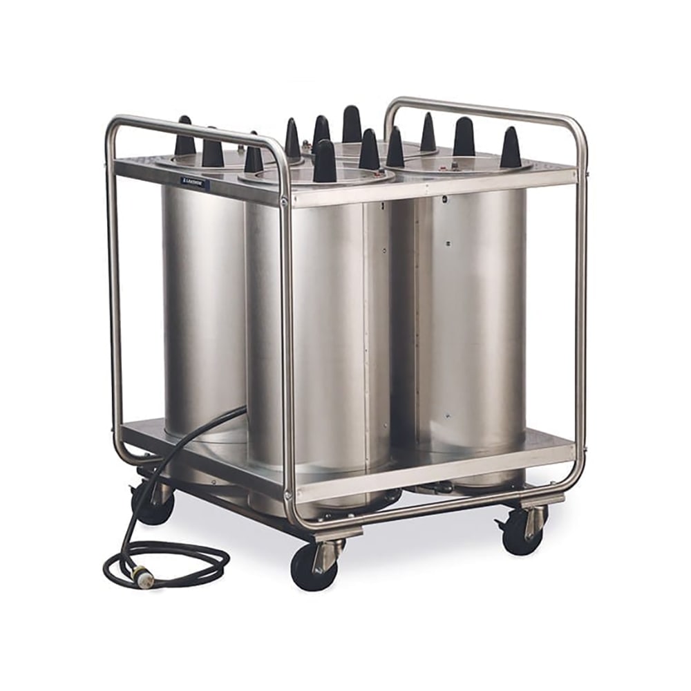 Lakeside 8410 31" Heated Mobile Dish Dispenser w/ (4) Columns - Stainless, 120v