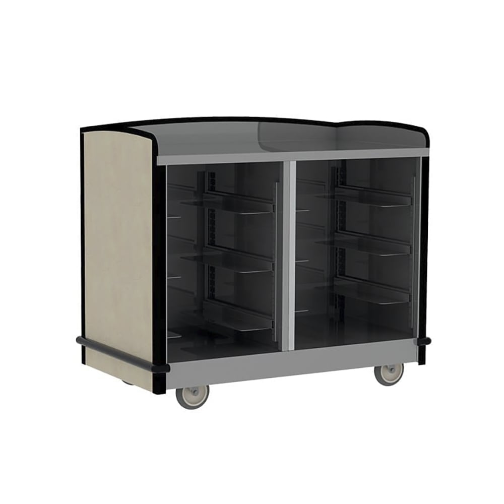 Lakeside 8704 43 3/4" Beverage Service Cart w/ (2) Compartments - 25 3/4"D x 38 1/4"H, Stainless