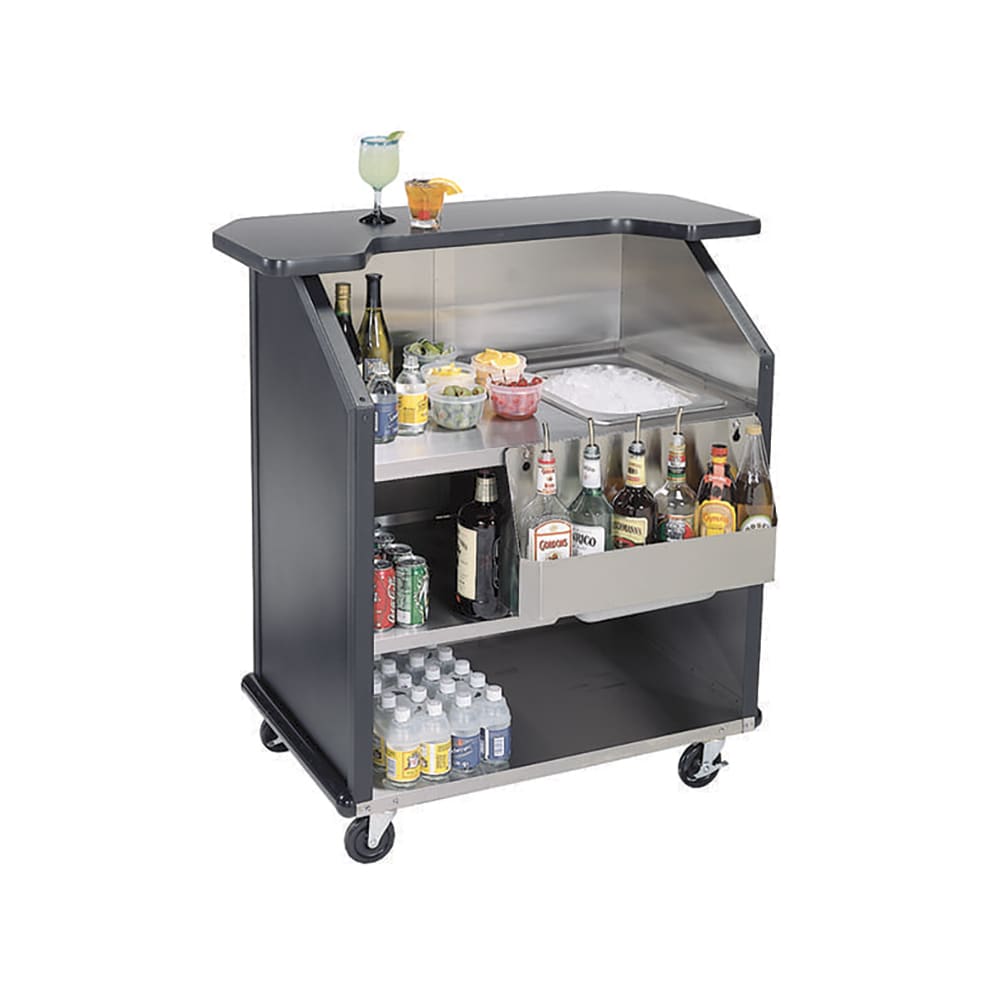 Lakeside 884 HRMAP 43" Portable Bar w/ 40 lb Ice Bin & Speed Rail, Hard Rock Maple