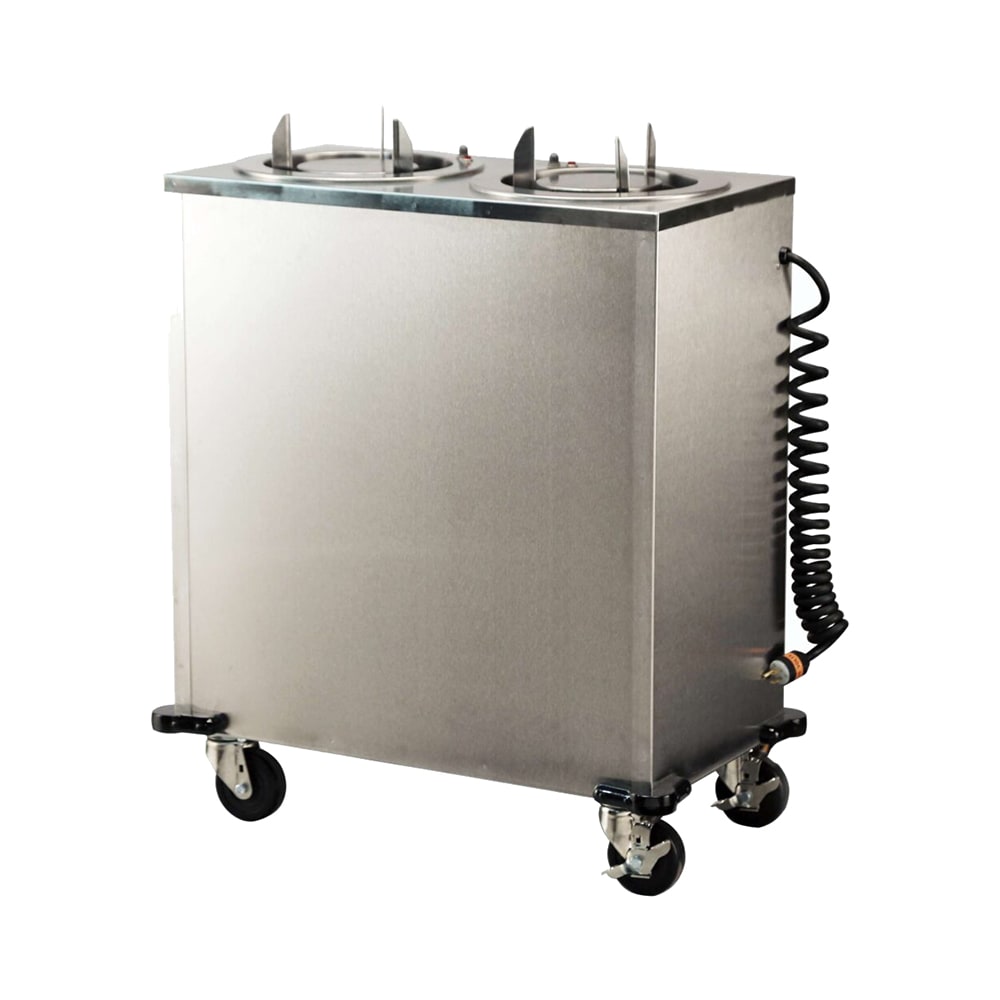 Lakeside 937 35 1/8" Heated Mobile Dish Dispenser w/ (2) Columns - Stainless, 120v