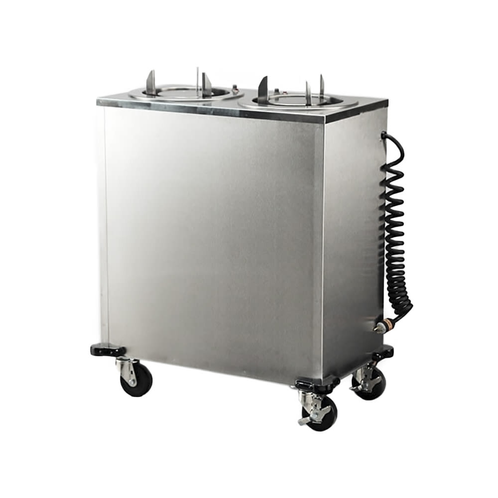 Lakeside 937 35 1/8" Heated Mobile Dish Dispenser w/ (2) Columns - Stainless, 220v/1ph