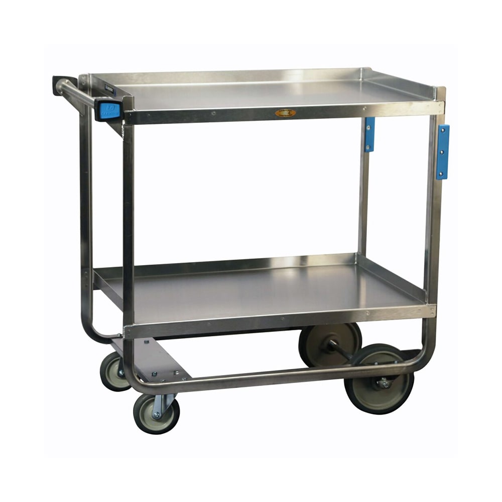 Lakeside 943 2 Level Stainless Utility Cart w/ 1000 lb Capacity, Raised Ledges