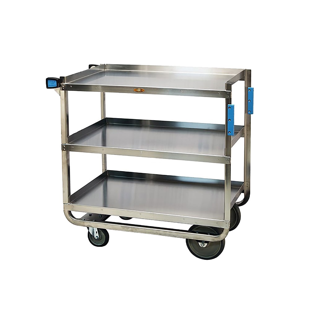 Lakeside 949 3 Level Stainless Utility Cart w/ 1000 lb Capacity, Raised Ledges