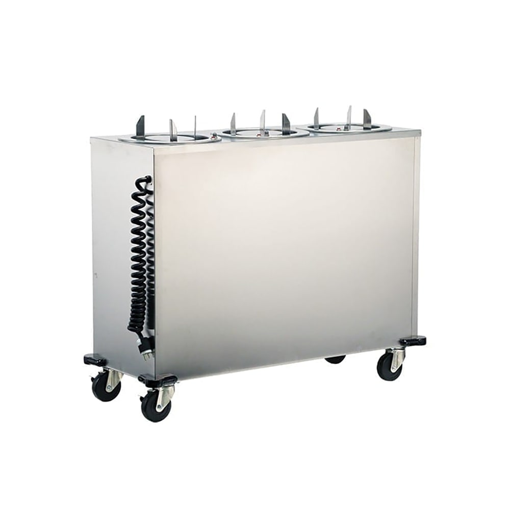 Lakeside 955 45" Heated Mobile Dish Dispenser w/ (3) Columns - Stainless, 120v