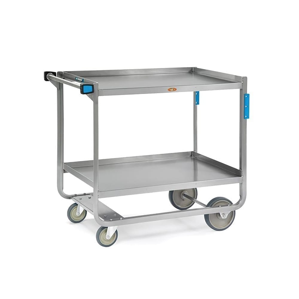 Lakeside 958 2 Level Stainless Utility Cart w/ 1000 lb Capacity, Raised Ledges