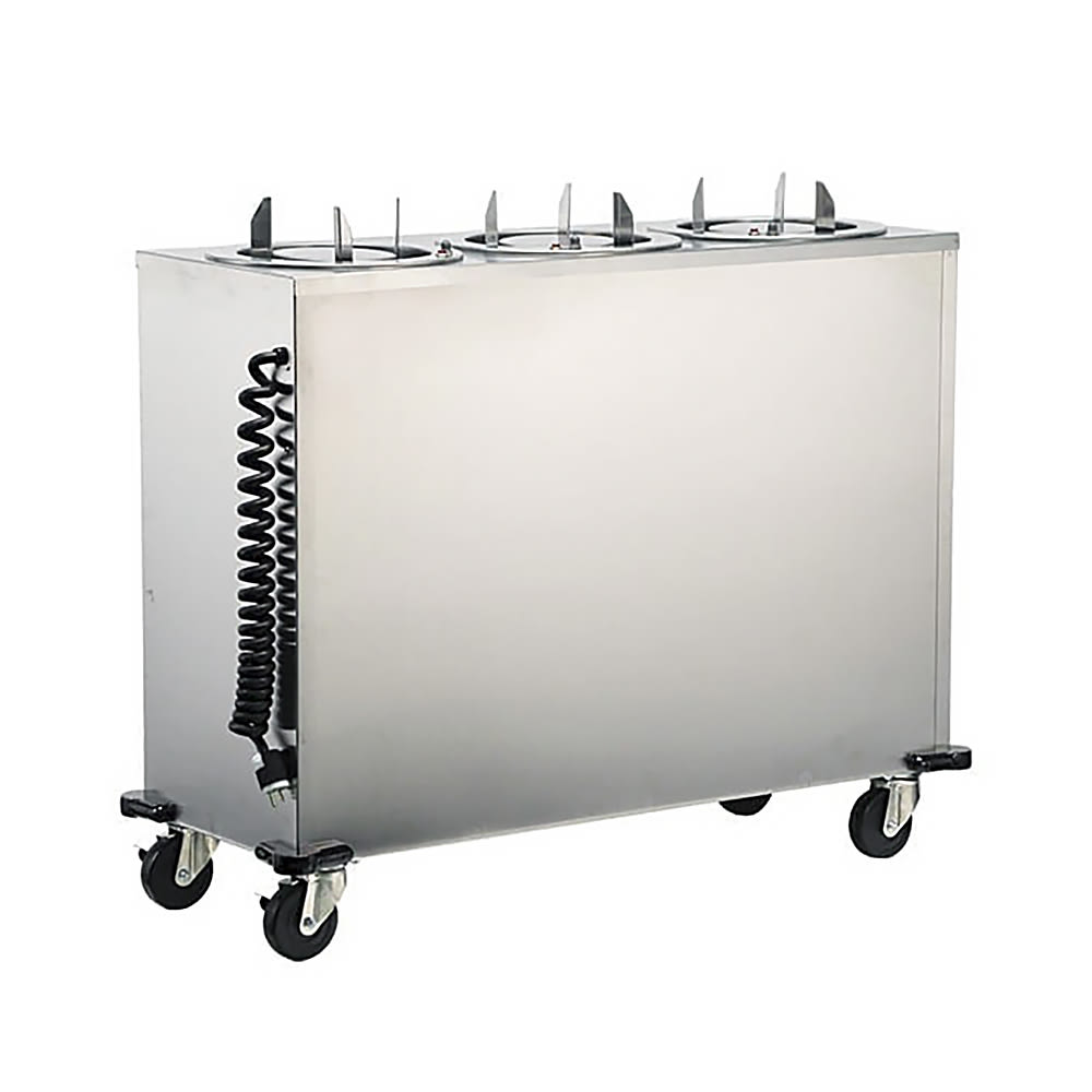 Lakeside 965 45" Heated Mobile Dish Dispenser w/ (3) Columns - Stainless, 120v