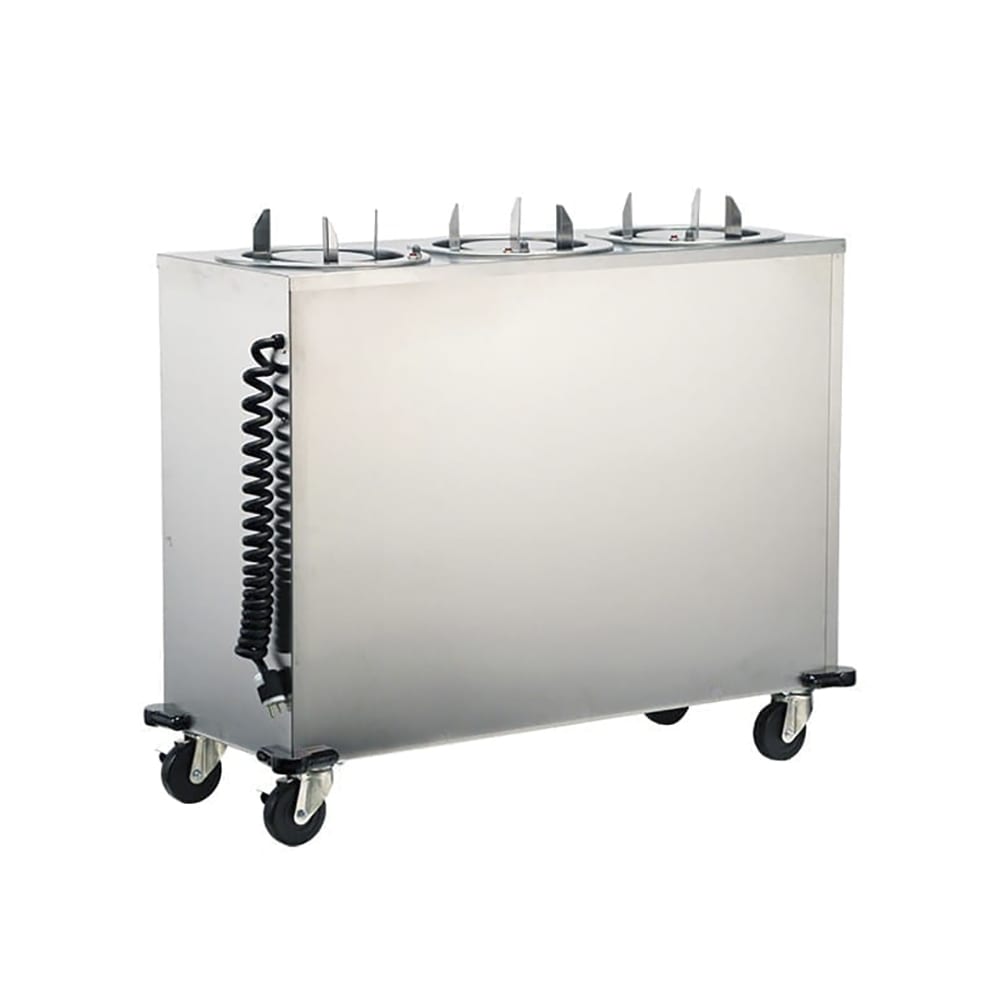 Lakeside 965 45" Heated Mobile Dish Dispenser w/ (3) Columns - Stainless, 240v/1ph