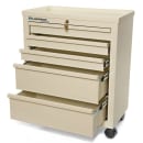 Lakeside BV05 Super Saver Bedside Cart w/ (5) Drawers - Metal, Beige thumbnail 2
