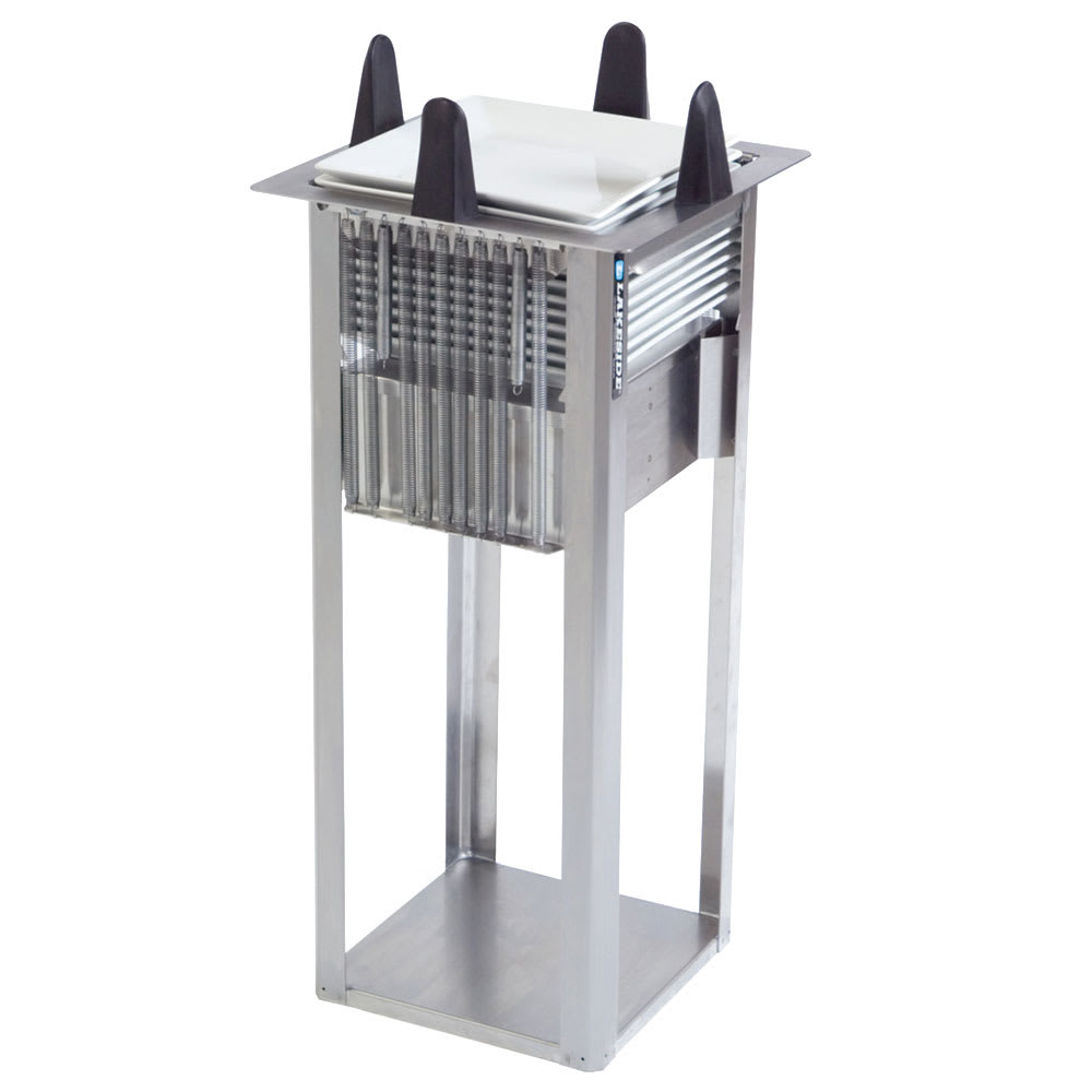 Lakeside S4010 13 1/2" Drop In Dish Dispenser for Square Plates, Stainless