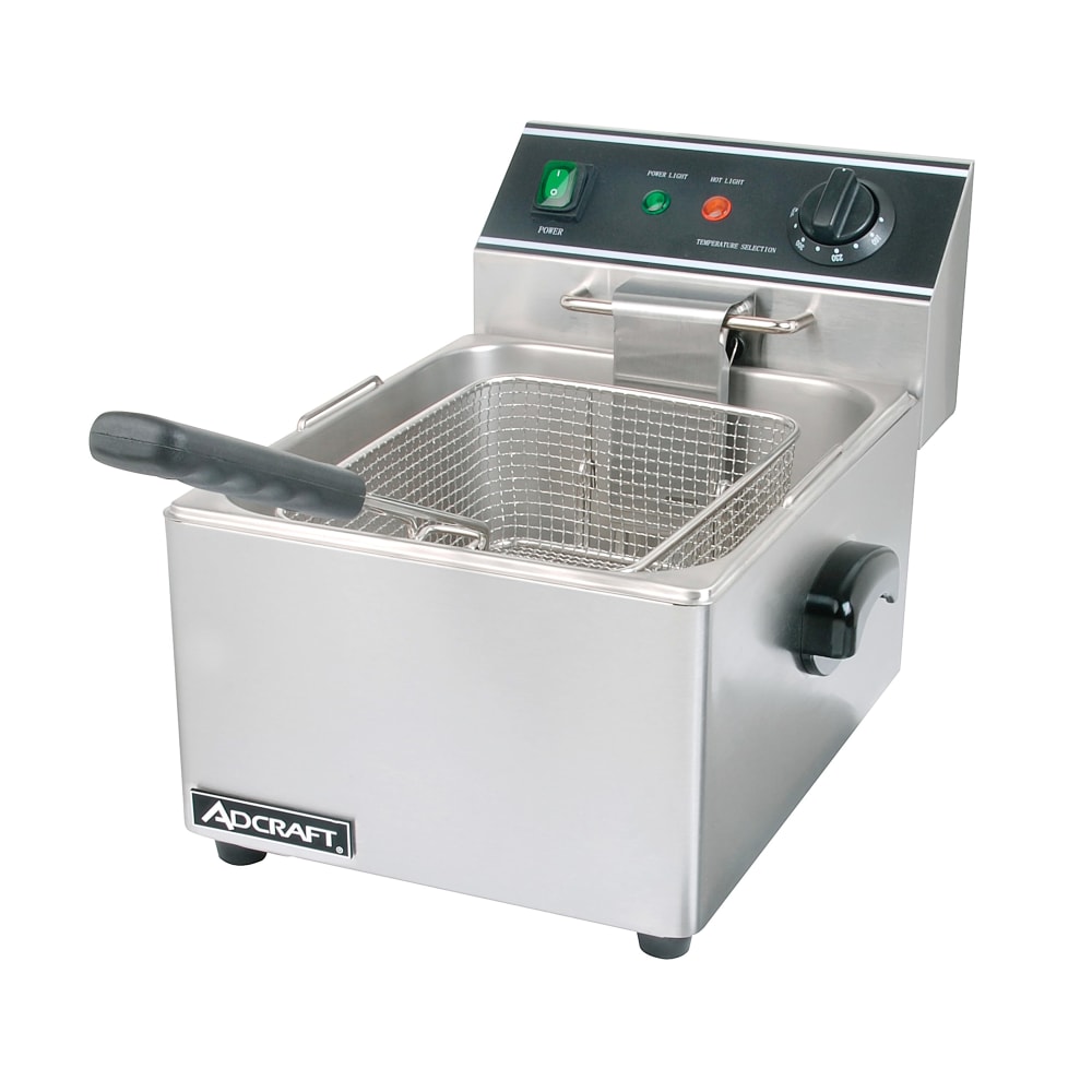 Adcraft DF-6L Countertop Electric Fryer - (1) 15lb Vat, 120v/1ph