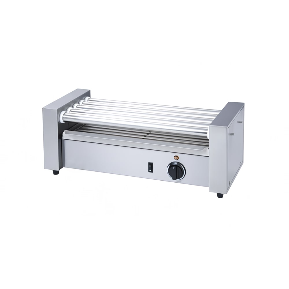 MoTak HDRG1 12 Hot Dog Roller Grill w/ Manual Controls - Flat Top, 120v