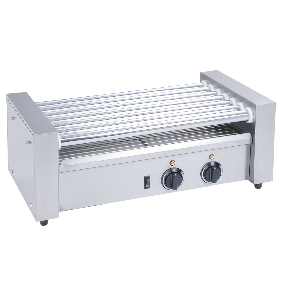MoTak HDRG2 18 Hot Dog Roller Grill w/ Manual Controls - Flat Top, 120v