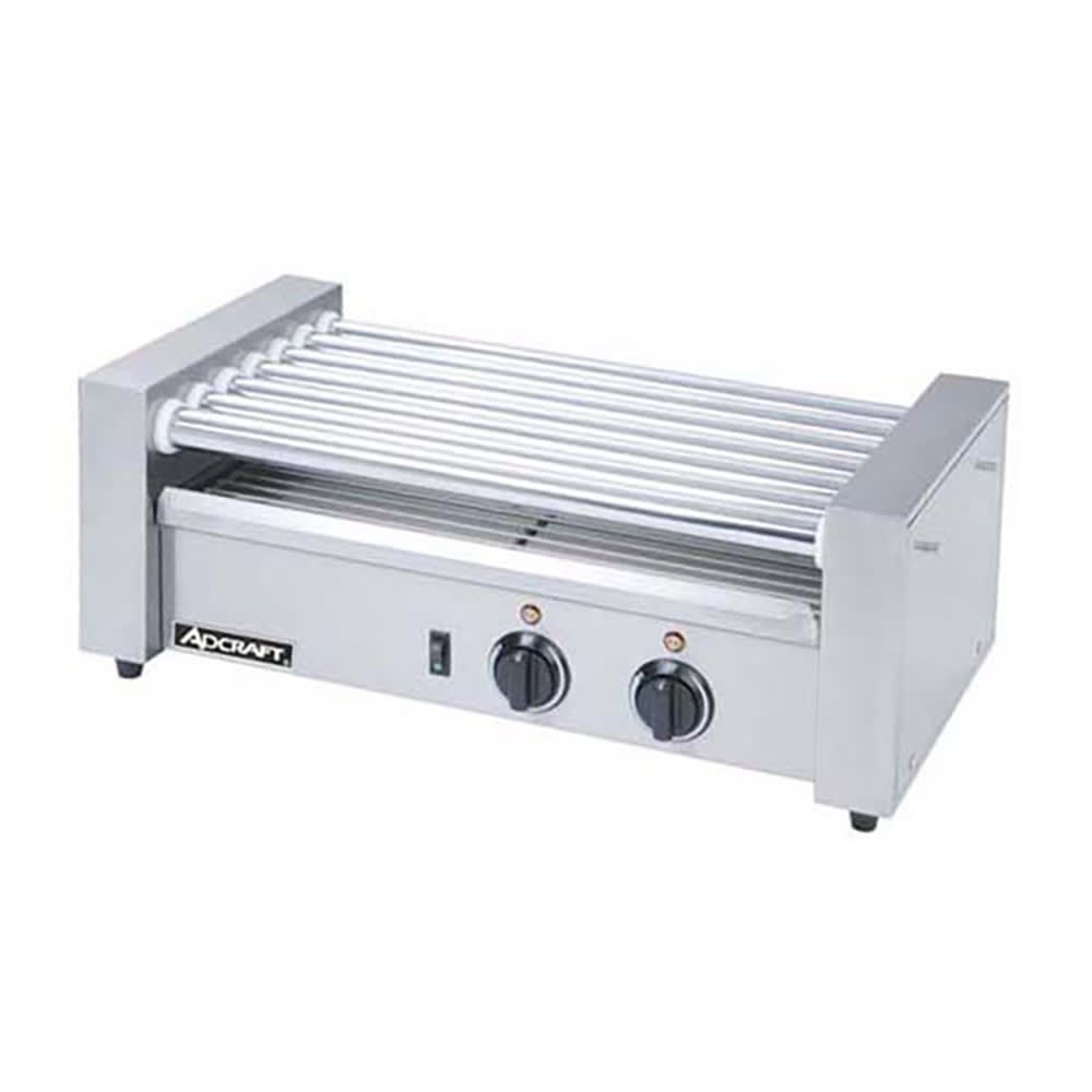 Adcraft RG-07 18 Hot Dog Roller Grill w/ Manual Controls - Flat Top, 120v