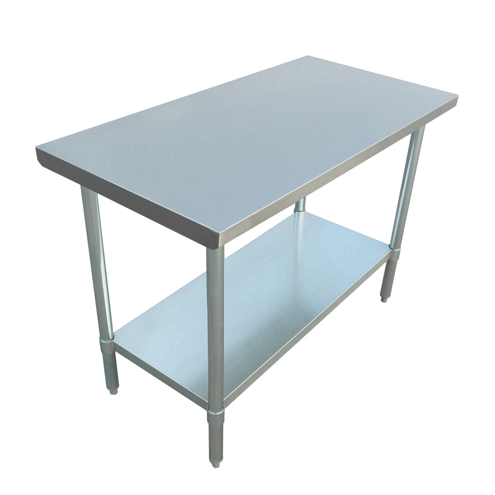 Adcraft WT-2448-E 48" 16 ga Work Table w/ Undershelf & 430 Series Stainless Flat Top