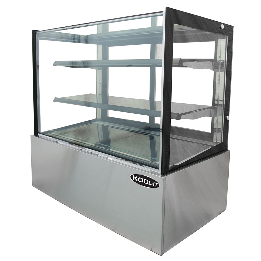 Kool-It KBF-72 71 1/2" Full Service Bakery Case w/ Straight Glass - (3) Levels, 110v