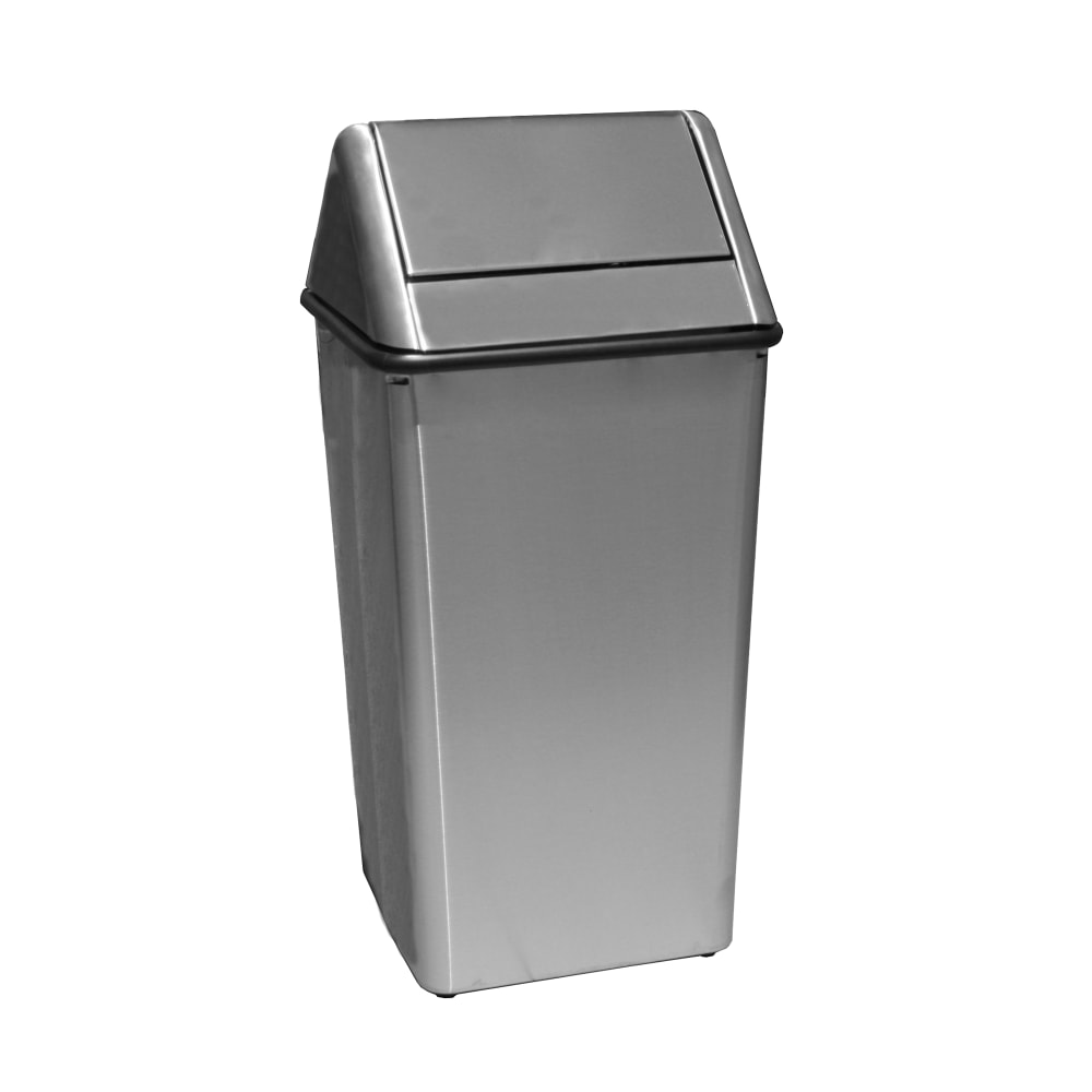 Witt 13 gal Indoor Decorative Trash Can - Metal, Stainless Steel (1311HTSS)