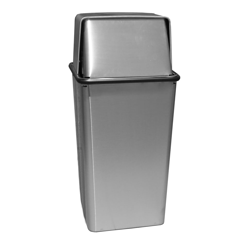 Witt 13 gal Indoor Decorative Trash Can - Metal, Stainless Steel (13HTSS)