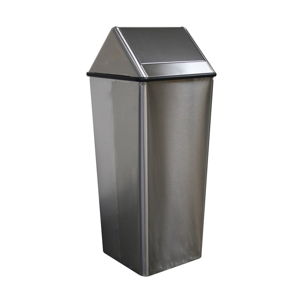 Witt 21 gal Indoor Decorative Trash Can - Metal, Stainless Steel (1411HTSS)
